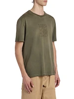 Embroidered Logo Cotton-Blend T-Shirt