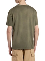 Embroidered Logo Cotton-Blend T-Shirt