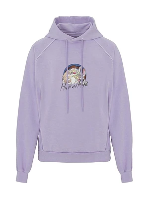 Raglan-Sleeve Cotton Hoodie