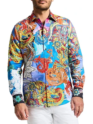 Le Baroque Multi Print Cotton Shirt