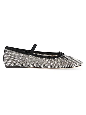 Leonie Crystal-Embellished Ballet Flats