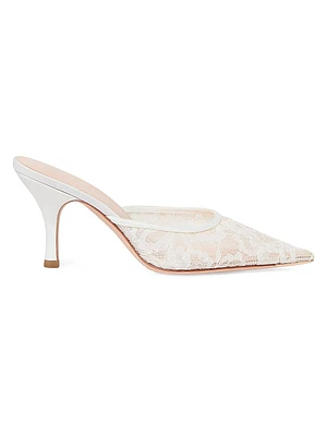 Layla 50MM Lace Leather Mules