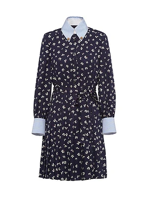 Jacquard Print Mini-Dress