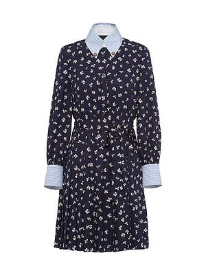 Jacquard Print Mini-Dress