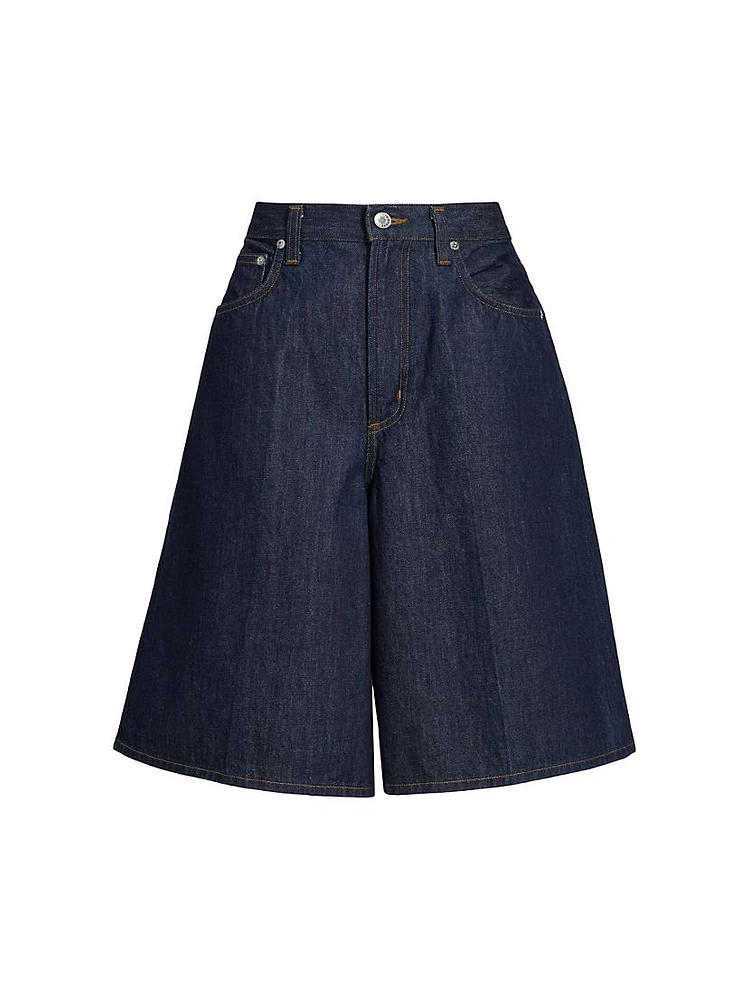Nolan Denim High-Rise Shorts