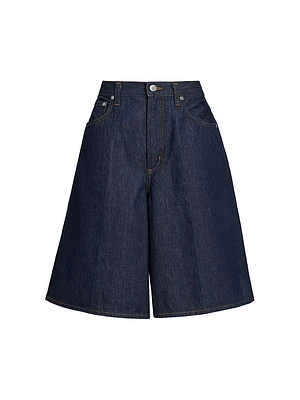 Nolan Denim High-Rise Shorts