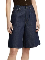 Nolan Denim High-Rise Shorts