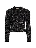 Sequined Crewneck Jacket