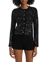 Sequined Crewneck Jacket