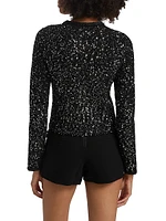 Sequined Crewneck Jacket