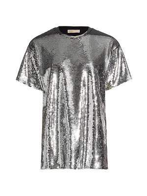 Sequined Crewneck T-Shirt