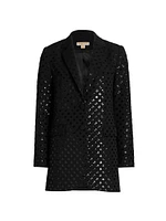 Mensy Sequined Tuxedo-Style Blazer