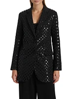 Mensy Sequined Tuxedo-Style Blazer