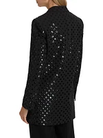 Mensy Sequined Tuxedo-Style Blazer