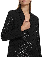 Mensy Sequined Tuxedo-Style Blazer