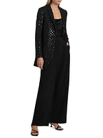 Mensy Sequined Tuxedo-Style Blazer