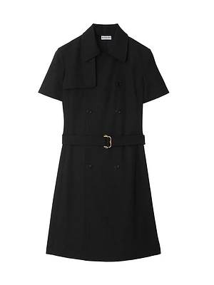 Trench Wool Belted Minidress