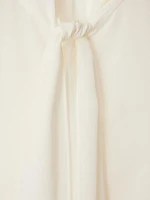 Tie-Neck Silk Blouse