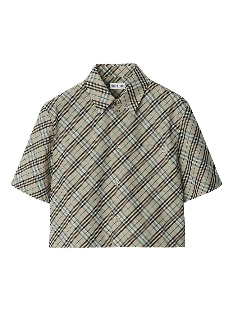 Check Poplin Boxy Shirt