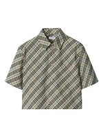 Check Poplin Boxy Shirt