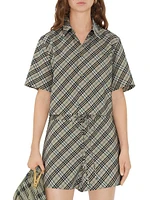 Check Poplin Boxy Shirt