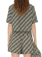 Check Poplin Boxy Shirt