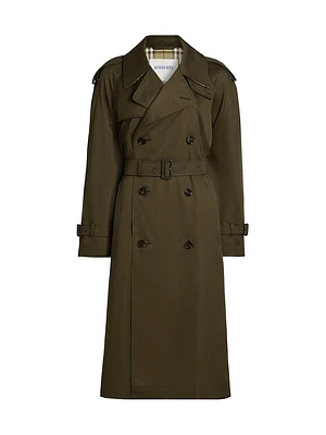 Long Cotton Trench Coat