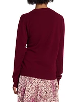 Ilaria Merino Wool-Cashmere Pierced Sweater
