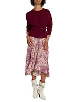 Ilaria Merino Wool-Cashmere Pierced Sweater