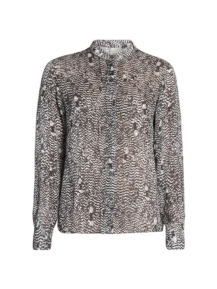 Ilda Printed Silk-Blend Shirt