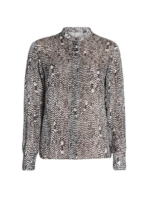 Ilda Printed Silk-Blend Shirt