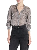 Ilda Printed Silk-Blend Shirt