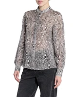 Ilda Printed Silk-Blend Shirt