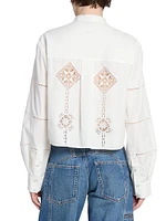 Serena Embroidered Cotton Blouse