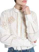Serena Embroidered Cotton Blouse