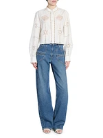 Serena Embroidered Cotton Blouse
