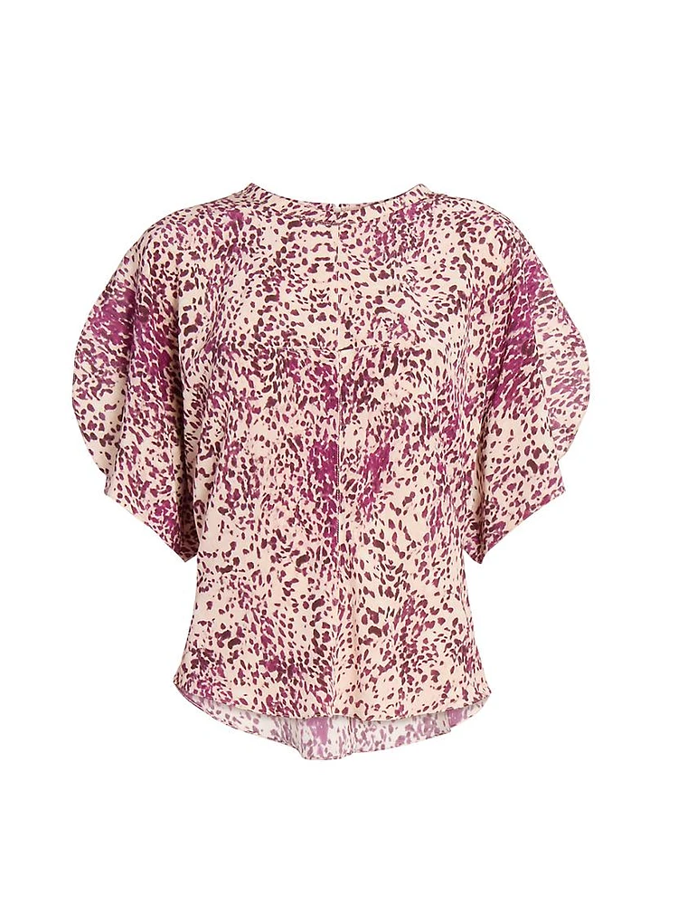 Karlita Printed Silk-Blend Top