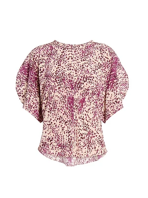 Karlita Printed Silk-Blend Top