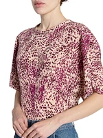 Karlita Printed Silk-Blend Top
