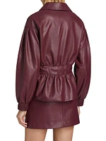 Chazz Peplum Faux Leather Jacket