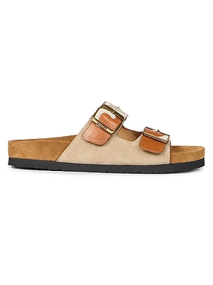 Lelik Suede & Leather Sandals
