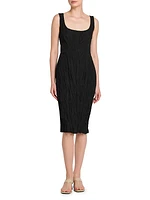 Technical Viscose Crinkle Dress