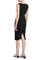 Technical Viscose Crinkle Dress