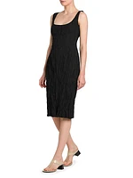 Technical Viscose Crinkle Dress