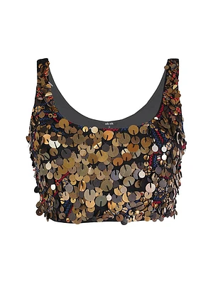 Sequined Crop Top