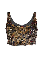 Sequined Crop Top