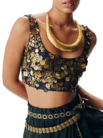 Sequined Crop Top