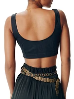 Sequined Crop Top