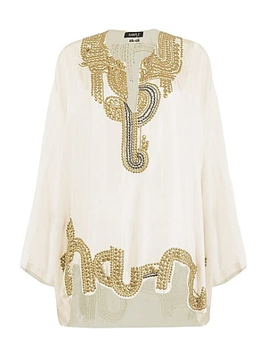 Embellished Silk Tunic