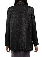 Sequined Single-Breasted Blazer